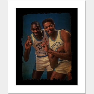 Sam Perkins and Michael Jordan in North Carolina Vintage Posters and Art